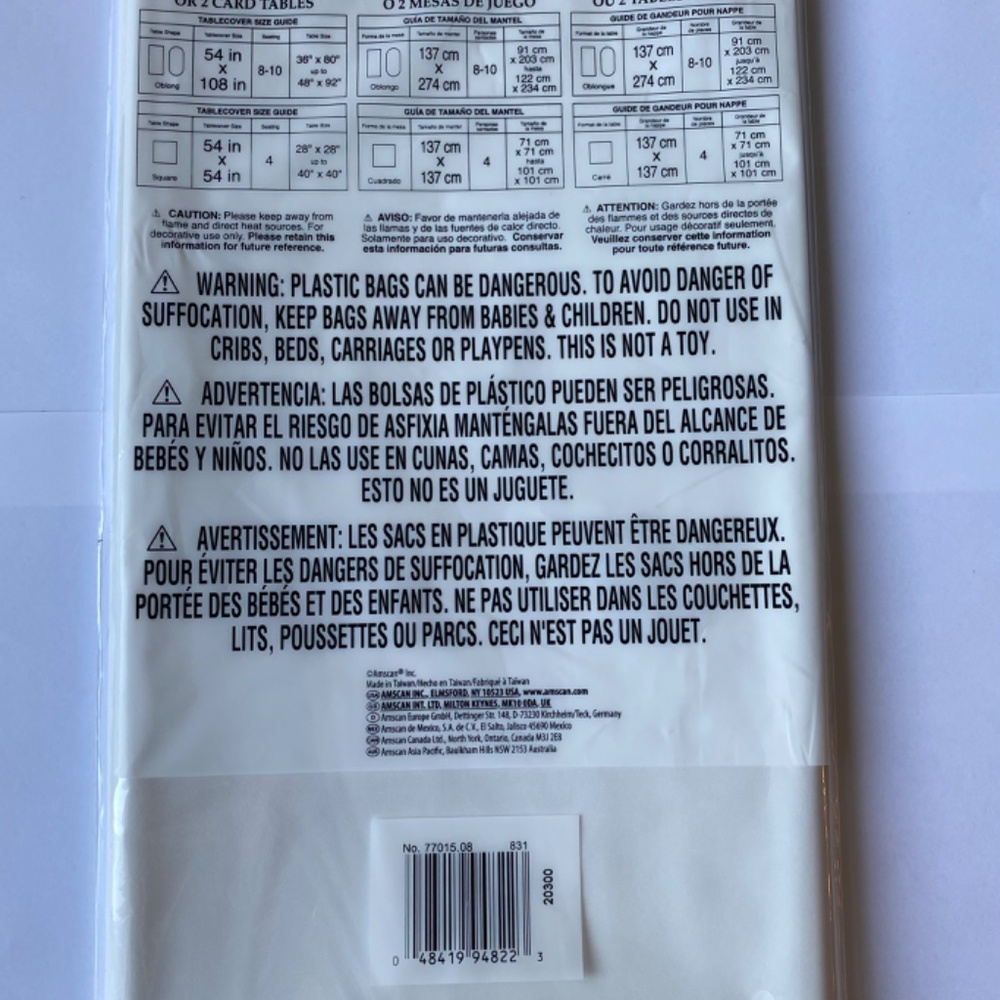 Plastic Table Cover - Picture 2 of 2